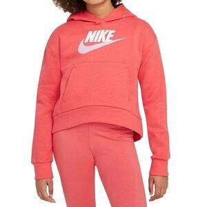 Nike Girls Sportswear Club Fleece Hoodie Sweatshirt Girls XL Pink Cozy Athletic